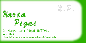 marta pigai business card